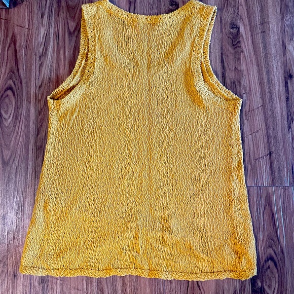 LOFT mustard yellow lightweight sweater vest - Picture 3 of 5